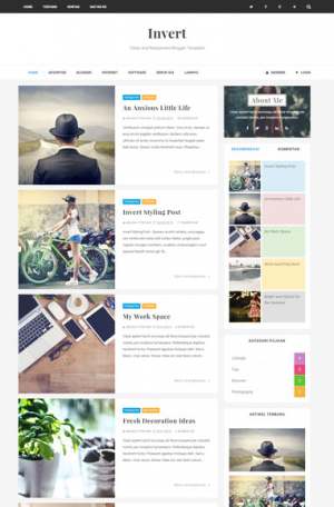 Invert Blogger Template [ blogspot themes ]