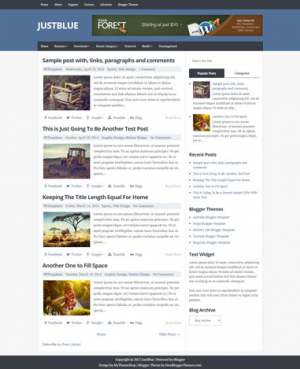 JustBlue Responsive Blogger Template [ blogspot themes ]