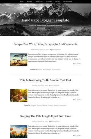 Landscape Responsive Blogger Template [ blogspot themes ]