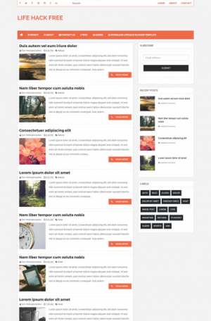 Life Hack Responsive Blogger Template [ blogspot themes ]