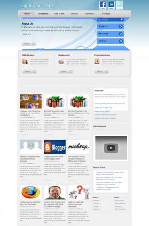 Light Space Blogger Template [ blogspot themes ]