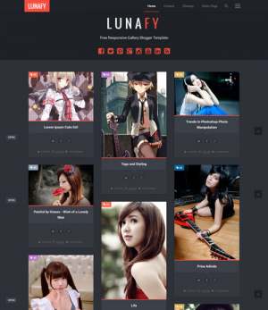 Lunafy Dark Blogger Template [ blogspot themes ]