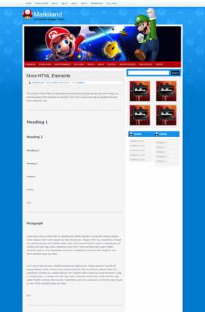 Marioland Blogger Template [ blogspot themes ]