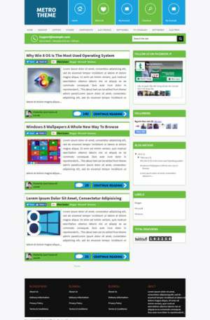 Metro Blogger Template [ blogspot themes ]