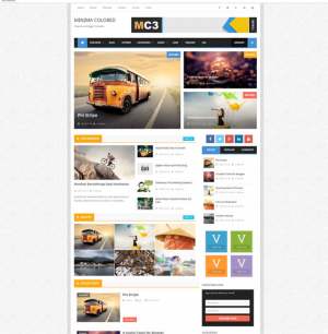 Minima Colored 3 Mag Blogger Template [ blogspot themes ]