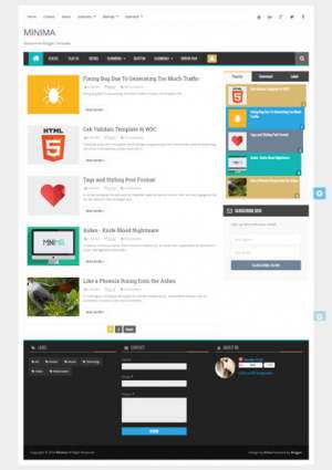 Minimalizine Responsive Blogger Template [ blogspot themes ]