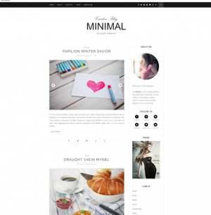 Minimal Clean Blogger Template [ blogspot themes ]