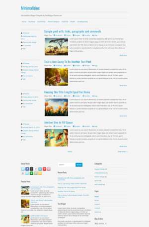 Minimalia Responsive Blogger Template [ blogspot themes ]