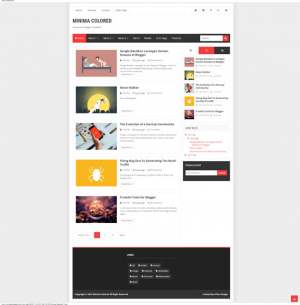 New Minima Colored Blogger Template [ blogspot themes ]