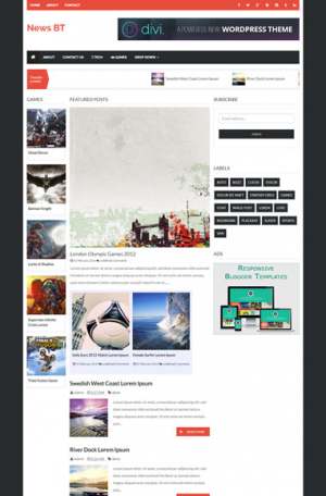 News BT Responsive Blogger Template [ blogspot themes ]