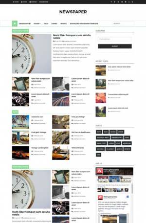 Newspaper Responsive Blogger Template [ blogspot themes ]