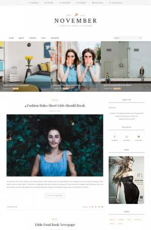 November Minimal Blogger Template [ blogspot themes ]