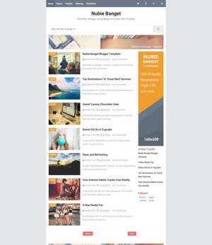 Nubie Banget Blogger Template [ blogspot themes ]