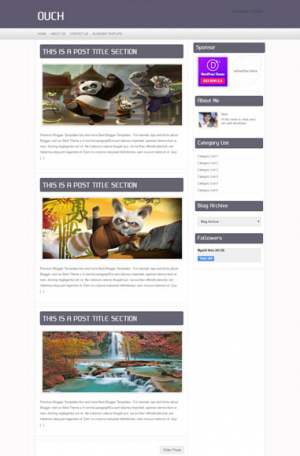 Ouch Blogger Template [ blogspot themes ]