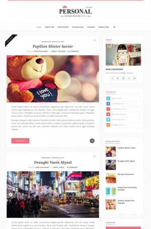 Personal Split Header Blogger Template [ blogspot themes ]