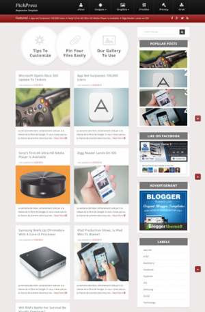 PickPress Responsive Blogger Template [ blogspot themes ]