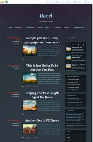 Ravel Responsive Blogger Template [ blogspot themes ]