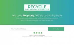 Recycle Cooming soon Blogger Template [ blogspot themes ]