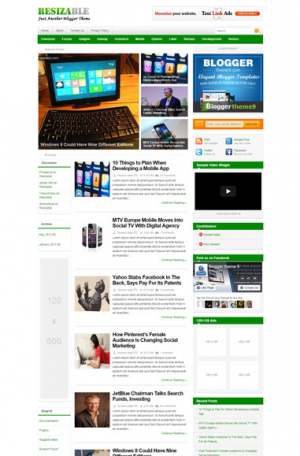 Resizable Responsive Blogger Template [ blogspot themes ]