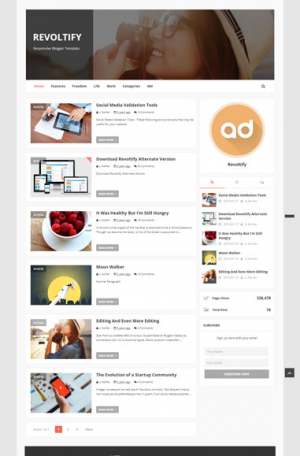 Revoltify Alternate 3 Blogger Template [ blogspot themes ]