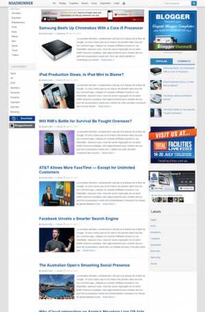 RoadRunner Blogger Template [ blogspot themes ]