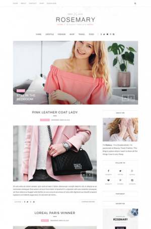 Rosemary Beauty Blogger Template [ blogspot themes ]