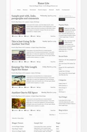 Runo Lite Responsive Blogger Template [ blogspot themes ]