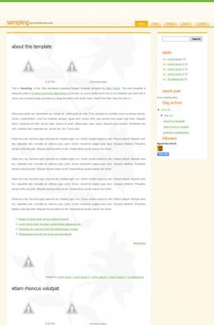 Sampling Blogger Template [ blogspot themes ]