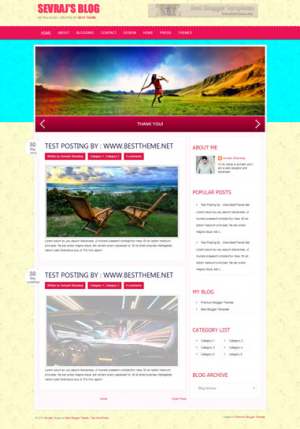 Sevraj Blogger Template [ blogspot themes ]