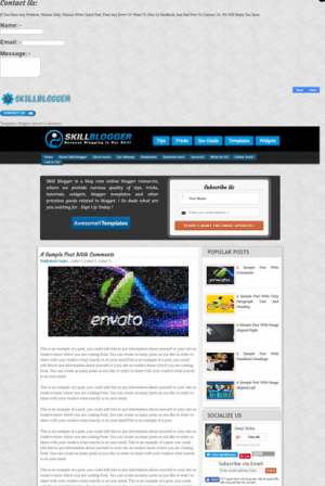 Skill Blogger Template [ blogspot themes ]