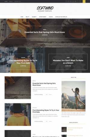 SoftWind Blogger Template [ blogspot themes ]