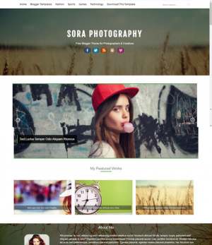 Sora Photography Blogger Template [ blogspot themes ]