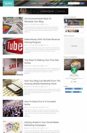 Spike Responsive Blogger Template [ blogspot themes ]