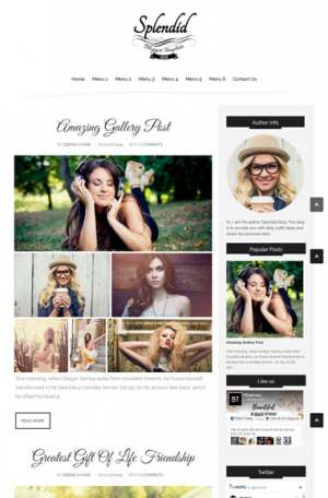 Splendid Blogger Template pink [ blogspot themes ]