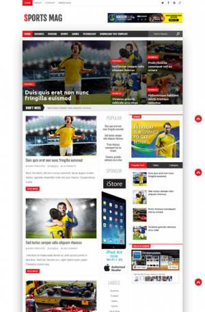 Sports Mag Blogger Template [ blogspot themes ]
