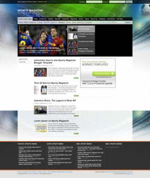 Sporty Magazine Blogger Template [ blogspot themes ]