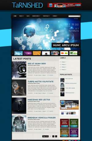 Tarnished Blogger Template [ blogspot themes ]