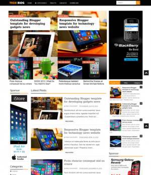 Tech Blog Template [ blogspot themes ]