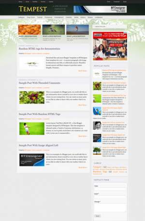 Tempest Classic Blogger Template [ blogspot themes ]