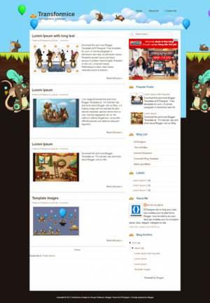 Transformice Blogger Template [ blogspot themes ]