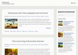 Influence Blogger Template [ blogspot themes ]