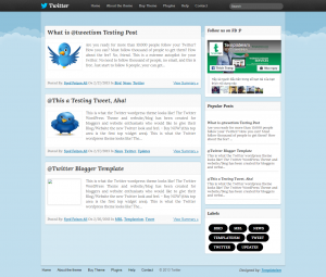 Twitter Blogger Template [ blogspot themes ]